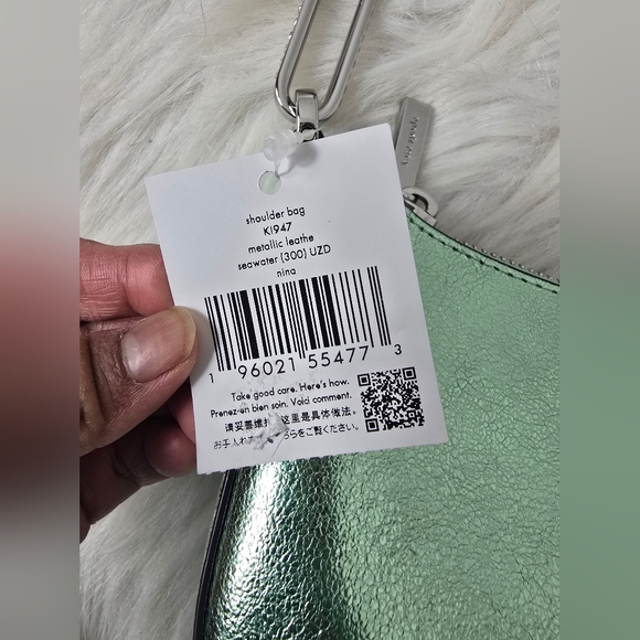 Kate Spade Nina Shoulder Bag Metallic leather Shoulder Bag KI947 - Seawater - Picture 5 of 13